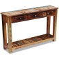 vidaXL Mesa consola madera maciza reciclada 120x30x76 cm