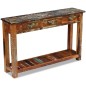 vidaXL Mesa consola madera maciza reciclada 120x30x76 cm