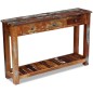 vidaXL Mesa consola madera maciza reciclada 120x30x76 cm