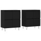 vidaXL Aparadores 2 uds madera contrachapada negro vidaXL Aparadores 2 uds madera contrachapada negro