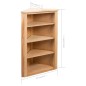vidaXL Estantería de esquina madera maciza de roble 59x36x100 cm vidaXL Estantería de esquina madera maciza de roble 59x36x100 cm