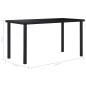 vidaXL Mesa de comedor de vidrio templado negro 140x70x75 cm vidaXL Mesa de comedor de vidrio templado negro 140x70x75 cm