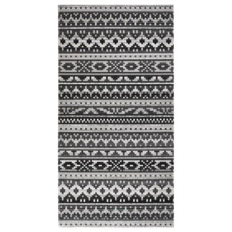 vidaXL Alfombra de exterior tejido plano gris oscuro 80x150 cm