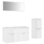 vidaXL Juego de muebles de baño madera de ingeniería blanco brillo vidaXL Juego de muebles de baño madera de ingeniería blanco brillo
