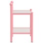 vidaXL Mesita de noche metal vidrio rosa y transparente 45x34,5x60,5cm vidaXL Mesita de noche metal vidrio rosa y transparente 45x34,5x60,5cm