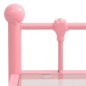 vidaXL Mesita de noche metal vidrio rosa y transparente 45x34,5x60,5cm vidaXL Mesita de noche metal vidrio rosa y transparente 45x34,5x60,5cm