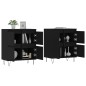 vidaXL Aparadores 2 uds madera contrachapada negro vidaXL Aparadores 2 uds madera contrachapada negro