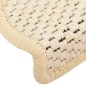 vidaXL Alfombrilla autoadhesiva escalera sisal 15 uds crema 65x21x4 cm vidaXL Alfombrilla autoadhesiva escalera sisal 15 uds crema 65x21x4 cm