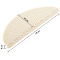 vidaXL Alfombrilla autoadhesiva escalera sisal 15 uds crema 65x21x4 cm vidaXL Alfombrilla autoadhesiva escalera sisal 15 uds crema 65x21x4 cm