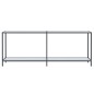 vidaXL Mesa consola vidrio templado blanco 200x35x75,5 cm vidaXL Mesa consola vidrio templado blanco 200x35x75,5 cm