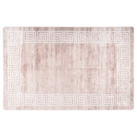 vidaXL Alfombra lavable antideslizante beige 80x150 cm