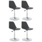 vidaXL Sillas de comedor giratorias 4 unidades PP gris vidaXL Sillas de comedor giratorias 4 unidades PP gris