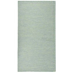 vidaXL Alfombra de exterior de tejido plano turquesa 140x200 cm