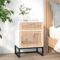 vidaXL Mesitas de noche 2 uds hierro y madera blanco 40x30x55,5 cm vidaXL Mesitas de noche 2 uds hierro y madera blanco 40x30x55,5 cm