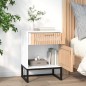 vidaXL Mesitas de noche 2 uds hierro y madera blanco 40x30x55,5 cm vidaXL Mesitas de noche 2 uds hierro y madera blanco 40x30x55,5 cm