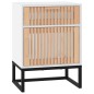 vidaXL Mesitas de noche 2 uds hierro y madera blanco 40x30x55,5 cm vidaXL Mesitas de noche 2 uds hierro y madera blanco 40x30x55,5 cm