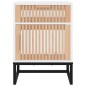 vidaXL Mesitas de noche 2 uds hierro y madera blanco 40x30x55,5 cm vidaXL Mesitas de noche 2 uds hierro y madera blanco 40x30x55,5 cm