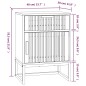 vidaXL Mesitas de noche 2 uds hierro y madera blanco 40x30x55,5 cm vidaXL Mesitas de noche 2 uds hierro y madera blanco 40x30x55,5 cm