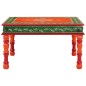 vidaXL Mesa de centro madera maciza de mango naranja pintada a mano vidaXL Mesa de centro madera maciza de mango naranja pintada a mano