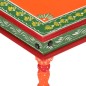 vidaXL Mesa de centro madera maciza de mango naranja pintada a mano vidaXL Mesa de centro madera maciza de mango naranja pintada a mano