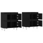 vidaXL Aparadores 2 uds madera contrachapada negro vidaXL Aparadores 2 uds madera contrachapada negro