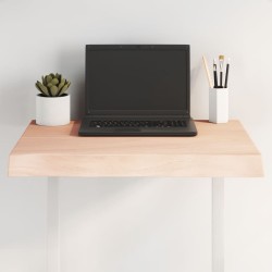 vidaXL Tablero de mesa madera maciza borde natural 60x50x(2-6) cm