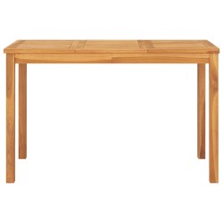 vidaXL Mesa de comedor de jardín madera maciza de teca 120x70x77 cm