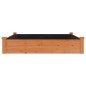 vidaXL Jardinera arriate forro madera maciza abeto marrón 120x120x25cm