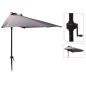 ProGarden Sombrilla semicircular gris claro 250 cm ProGarden Sombrilla semicircular gris claro 250 cm