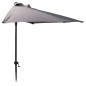 ProGarden Sombrilla semicircular gris claro 250 cm ProGarden Sombrilla semicircular gris claro 250 cm
