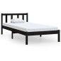 vidaXL Estructura de cama madera maciza de pino negro 75x190 cm vidaXL Estructura de cama madera maciza de pino negro 75x190 cm