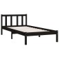vidaXL Estructura de cama madera maciza de pino negro 75x190 cm vidaXL Estructura de cama madera maciza de pino negro 75x190 cm