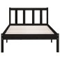 vidaXL Estructura de cama madera maciza de pino negro 75x190 cm vidaXL Estructura de cama madera maciza de pino negro 75x190 cm