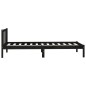 vidaXL Estructura de cama madera maciza de pino negro 75x190 cm vidaXL Estructura de cama madera maciza de pino negro 75x190 cm