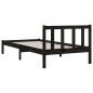 vidaXL Estructura de cama madera maciza de pino negro 75x190 cm vidaXL Estructura de cama madera maciza de pino negro 75x190 cm