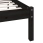 vidaXL Estructura de cama madera maciza de pino negro 75x190 cm vidaXL Estructura de cama madera maciza de pino negro 75x190 cm
