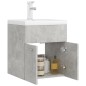vidaXL Mueble con lavabo madera de ingeniería gris hormigón vidaXL Mueble con lavabo madera de ingeniería gris hormigón