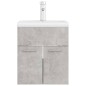 vidaXL Mueble con lavabo madera de ingeniería gris hormigón vidaXL Mueble con lavabo madera de ingeniería gris hormigón