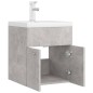 vidaXL Mueble con lavabo madera de ingeniería gris hormigón vidaXL Mueble con lavabo madera de ingeniería gris hormigón