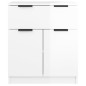 vidaXL Aparador de madera contrachapada blanco brillante 60x30x70 cm vidaXL Aparador de madera contrachapada blanco brillante 60x30x70 cm