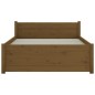 vidaXL Estructura de cama madera maciza marrón miel 90x200 cm vidaXL Estructura de cama madera maciza marrón miel 90x200 cm