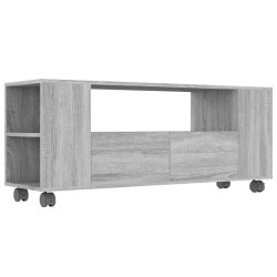 vidaXL Mueble de TV madera contrachapada gris Sonoma 120x35x48 cm
