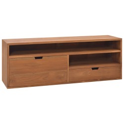 vidaXL Mueble de TV madera maciza de teca 110x30x40 cm