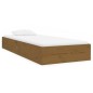 vidaXL Estructura de cama madera maciza marrón miel 75x190 cm vidaXL Estructura de cama madera maciza marrón miel 75x190 cm