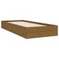 vidaXL Estructura de cama madera maciza marrón miel 75x190 cm vidaXL Estructura de cama madera maciza marrón miel 75x190 cm
