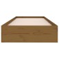 vidaXL Estructura de cama madera maciza marrón miel 75x190 cm vidaXL Estructura de cama madera maciza marrón miel 75x190 cm