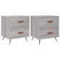 vidaXL Mesitas noche 2 uds madera ingeniería gris Sonoma 40x35x47,5 cm vidaXL Mesitas noche 2 uds madera ingeniería gris Sonoma 40x35x47,5 cm
