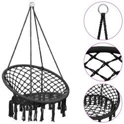 vidaXL Silla colgante hamaca columpio 80 cm antracita