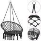 vidaXL Silla colgante hamaca columpio 80 cm antracita vidaXL Silla colgante hamaca columpio 80 cm antracita
