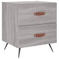 vidaXL Mesitas noche 2 uds madera ingeniería gris Sonoma 40x35x47,5 cm vidaXL Mesitas noche 2 uds madera ingeniería gris Sonoma 40x35x47,5 cm